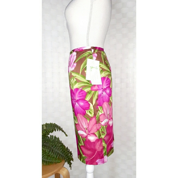 Bamboo Traders Floral Bead Detail Pencil Skirt - Picture 6 of 16